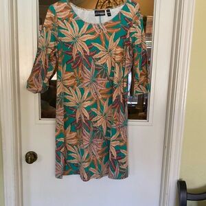 Tropical floral a line dress by attitudes by Renee size one X petite